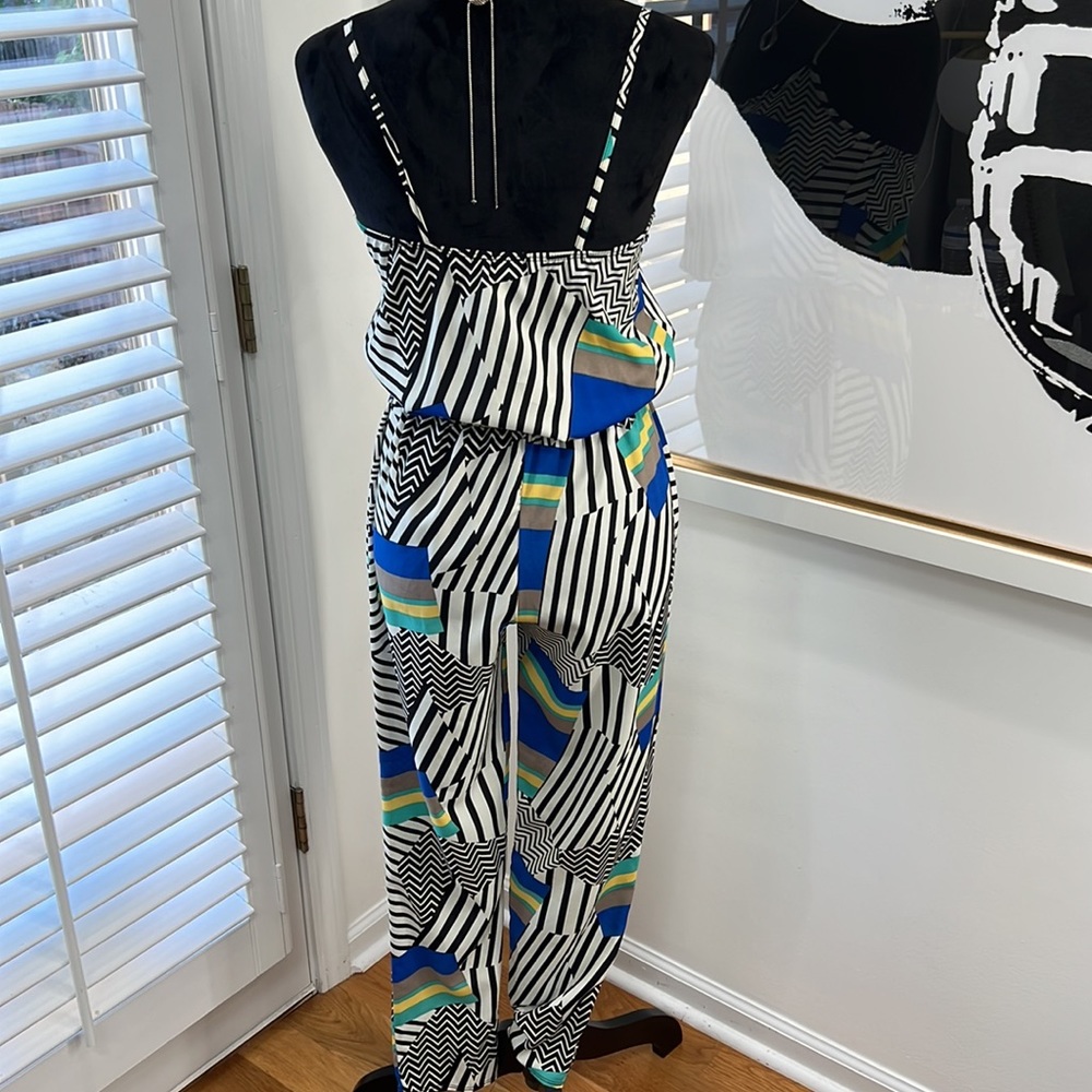 Topia Bold Patchwork Spaghetti Strap Jumpsuit, Si… - image 6